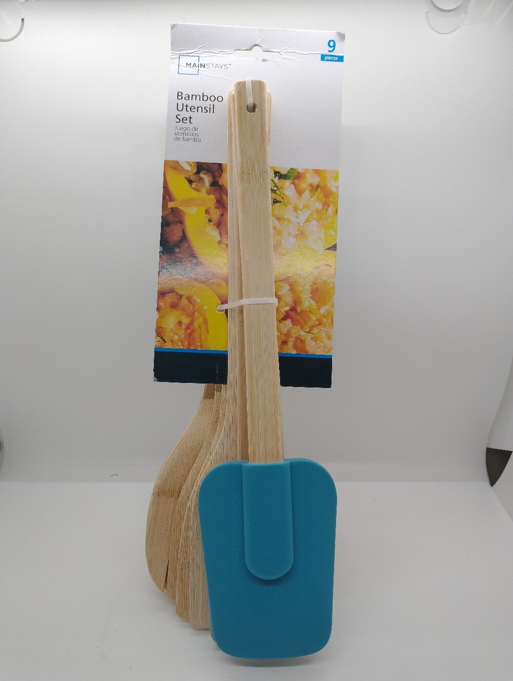 MAINSTAYD Bamboo Utensil Set 9 pieces